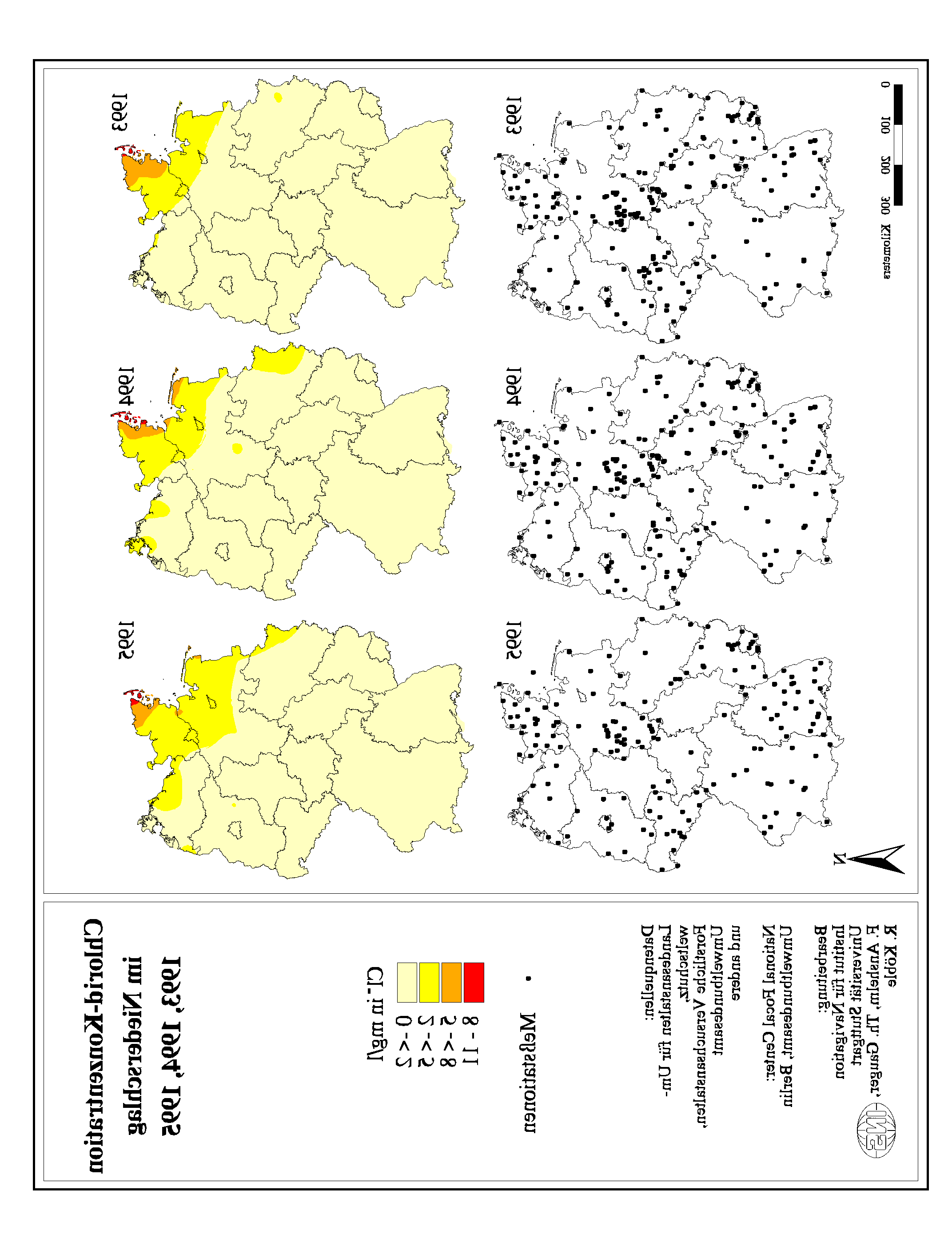 Karte 8: Chlorid-Konzentration im Niederschlag