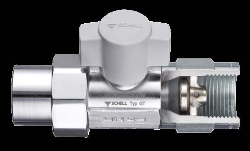 Funktionsweise thermische Armaturensicherung In den SCHELL Gasgeräteanschluss-Armaturen sind thermische Armaturensicherungen (TAE) nach DIN 3586 integriert.