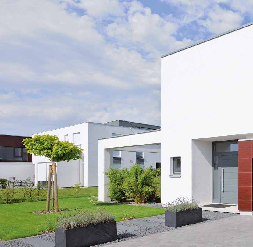 Prelis M Motív brány pre modernú architektúru Hliníkové domové dvere