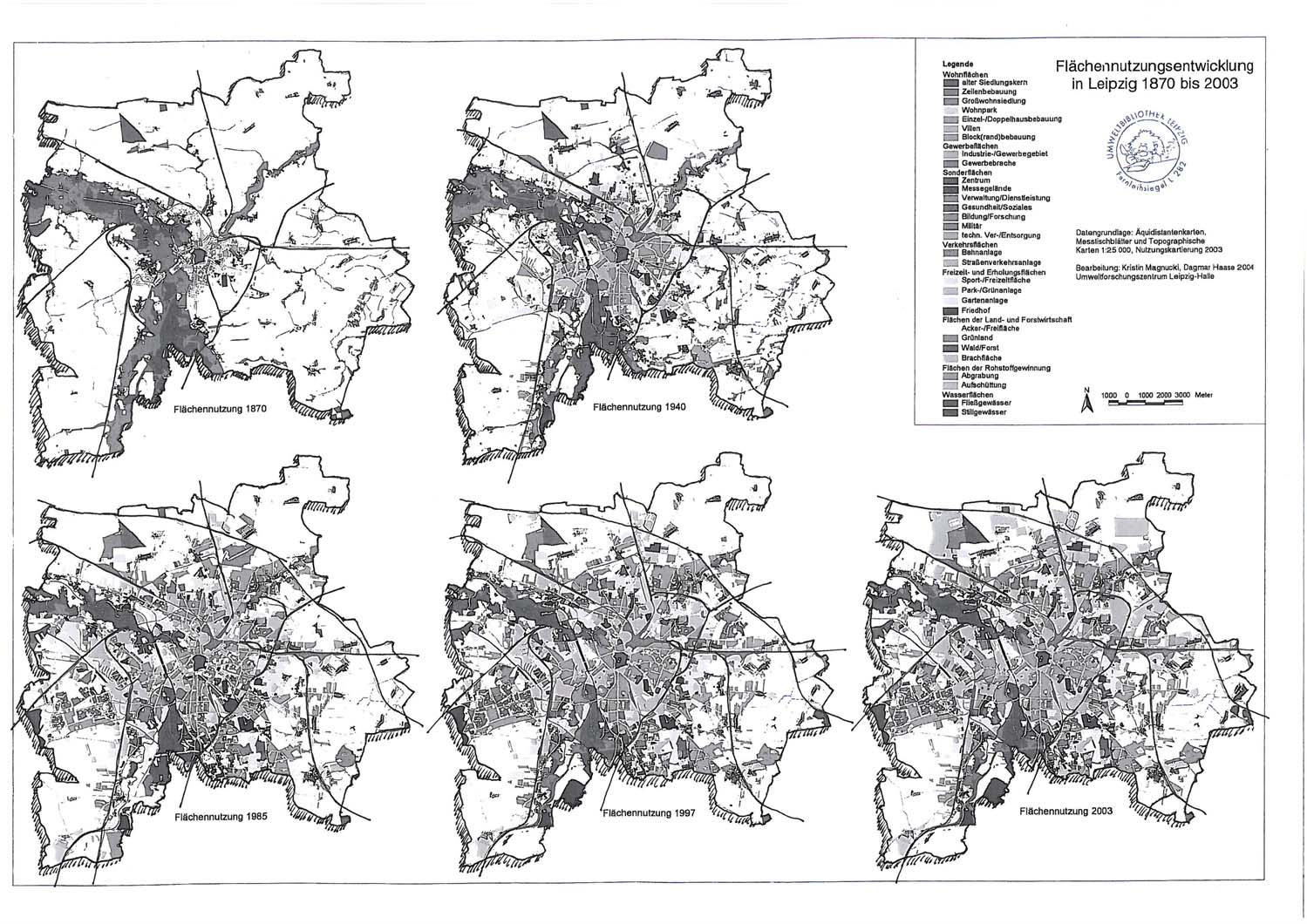 Tina + Bruno: Flächennutzung 1870 Flächennutzung 1940 Eintagfliegenlarve Die Flächennutzungen in Leipzig