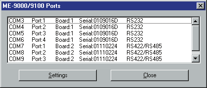 Rev. 2.31D Handbuch ME-90 PC/104-Plus, ME-9000/9100/9300 cpci/pci/pcie 2.3.3 unter Windows NT4.0 Die Zuweisung der COM-Ports geschieht automatisch durch das Betriebssystem.