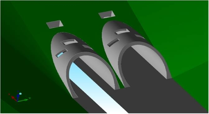 Der Abschnitt im Detail: Boßlertunnel / Steinbühltunnel Sonic Boom Bauwerke Sonic-Boom Bauwerke Bei eingleisigen Tunnelröhren können wegen des kleinen Querschnitts bei der Ein- und Ausfahrt
