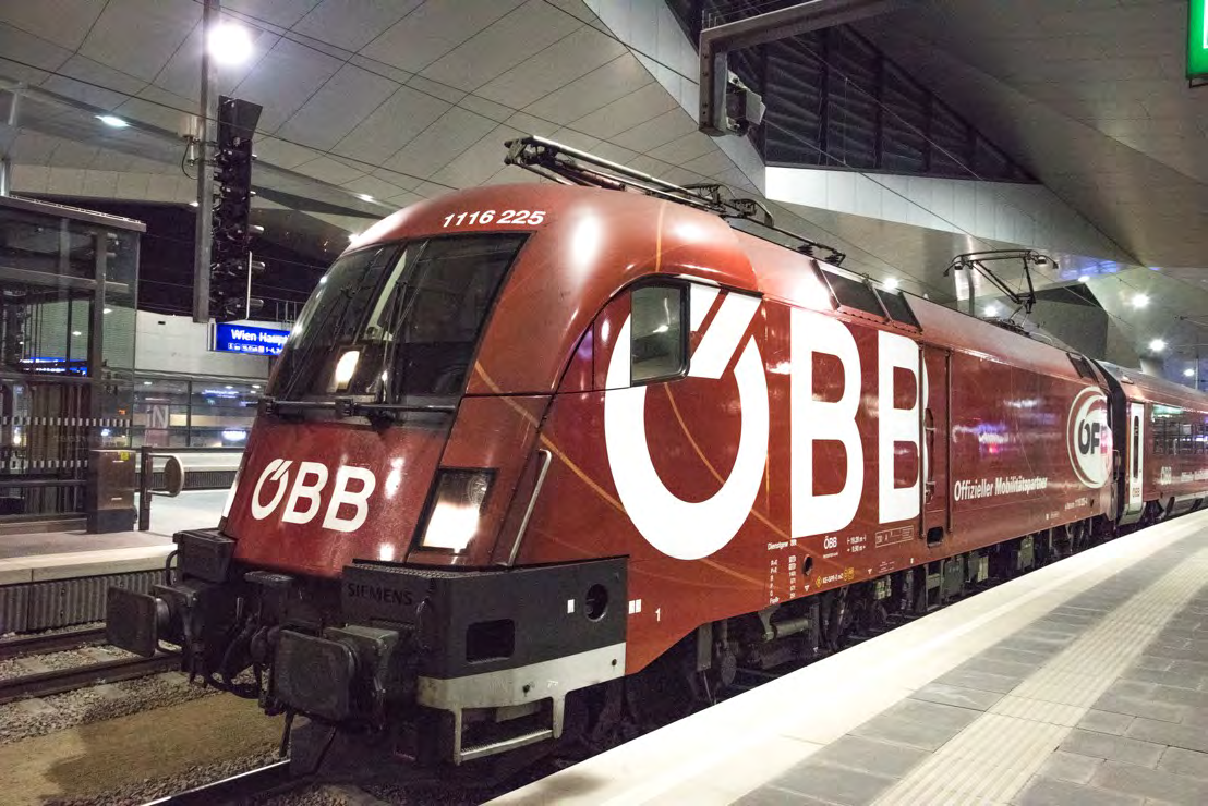 ÖBB RAILJET Der Railjet, die ICs und die ECs der ÖBB verbinden die österreichischen Landeshauptstädte im Ein- und Zweistundentakt.