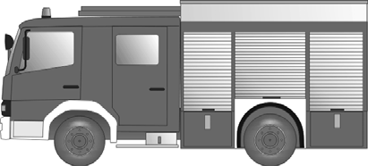 C. Tanklöschfahrzeuge - TLF Tanklöschfahrzeuge sind Fahrzeuge für eine Löschstaffel (1 + 5) oder einen Löschtrupp (1 + 2) mit einer vom Fahrzeugmotor angetriebenen FP (Feuerlöschkreiselpumpe), einem