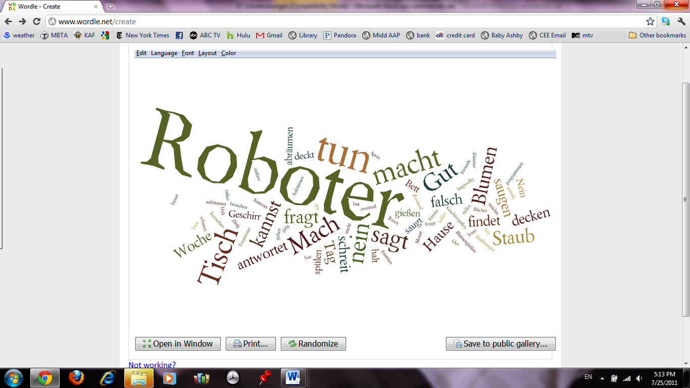 Übung C Der Roboter hilft zu Hause Wichtige Wörter: Gut! Mach ich! - Great, I ll do it!