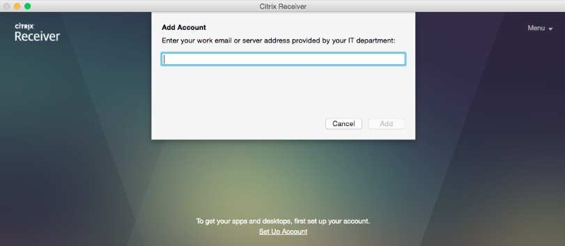 3. Öffnen Sie die Anwendung «Citrix Receiver» mit einem Doppelklick 4.