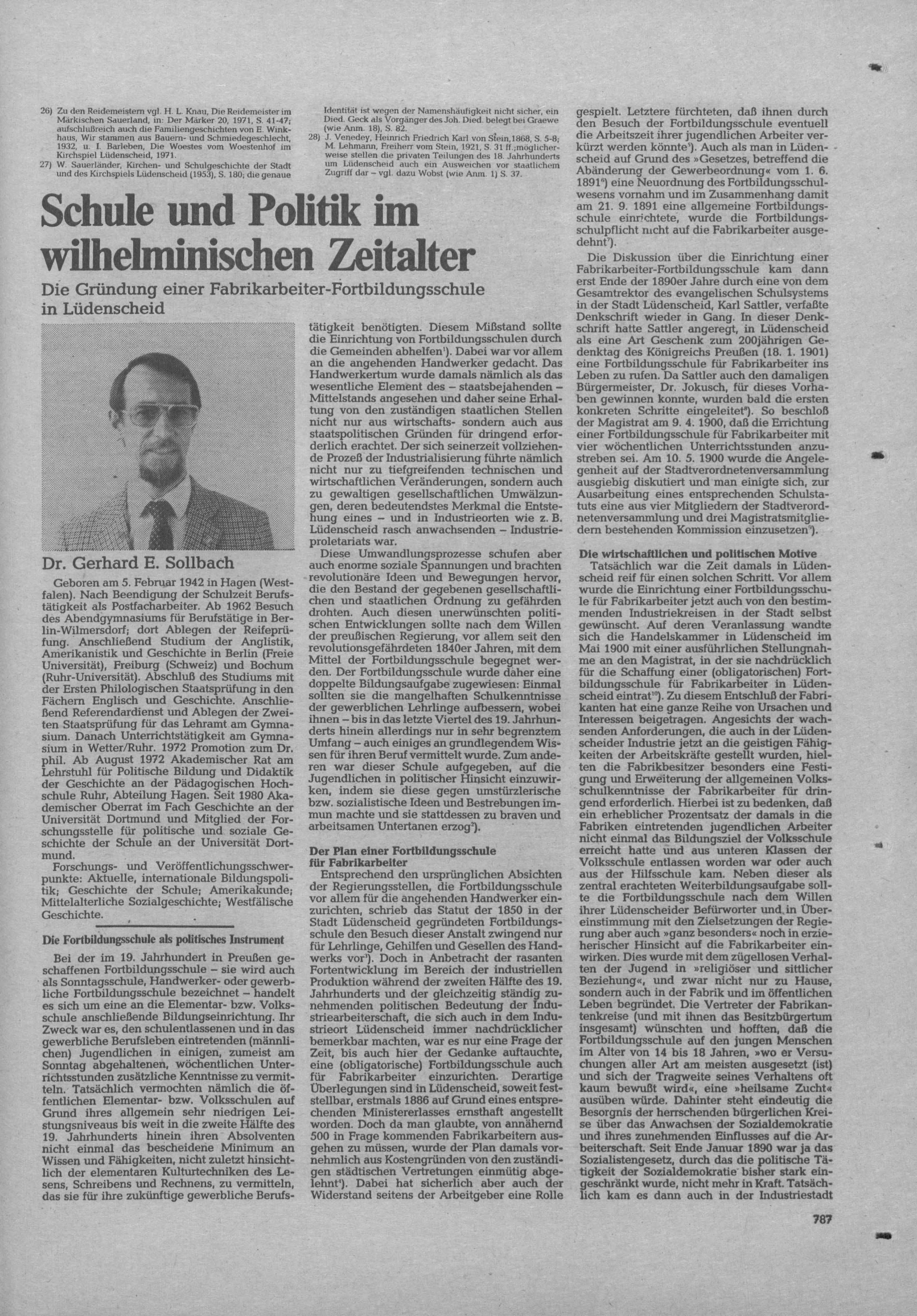 26) Zu den Reidemeistem vgl- H. L- Knau, Die Reidemeister im Märkischen Sduerland, in: Der Märker 20, 1971, S 41-47,aufschlußreich auch die Familiengeschichten von E.
