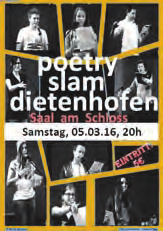 Anzeige Einladung: Poetry-Slam Ladies-Night im Gasthof Link in Dietenhofen Auch in diesem Jahr laden die Veranstalter wieder zum Dichten, Denken und Slammen ein.