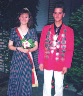 1989 Hugo und Maria Drees 1991 Reinhard und Helga Brinker mit Werner und Maria Höving links, und