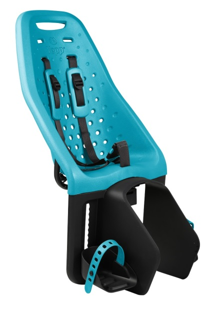 Knallbunter Kindersitz: Der Maxi - Hippe Farben und hoher Komfort durch Easyfit- System Die junge niederländische Marke Yepp präsentiert den Kindersitz Maxi mit dem modernen Befestigungssystem