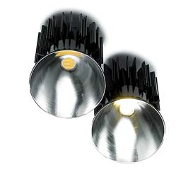 LEDSpots für die Shopbeleuchtung HID-Ersatz ShopLine 8 0 000 lm Einbau-LEDSpot ausgestattet mit Reflektor, Kühlkörper, Leitungen und wahlweise Stecker Technische Merkmale Reflektor-Durchmesser: 8 mm