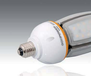 Ilumina LED-Retrofit ellipsoid - 30 Watt mit integriertem Vorschaltgerät Produktdaten Anschlussleistung: 30 Watt Treiber: MEAN WELL LED: LG G4 5630 Anzahl der LED Chips: 96 Spannung: AC