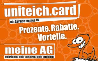 Die neue uniteich.card: Meine exklusive Vorteilscard Die neue uniteich.card ist die exklusive Vorteilscard der AktionsGemeinschaft Linz (AG) für mich als JKU Student. Mit der uniteich.
