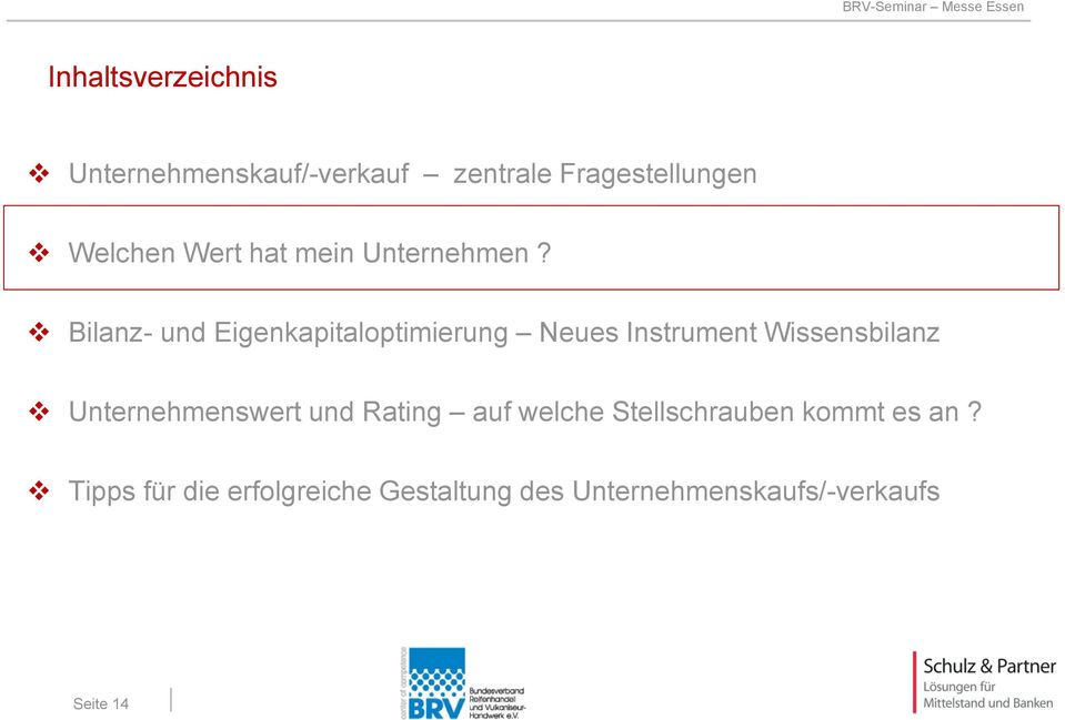 Bilanz- und Eigenkapitaloptimierung Neues Instrument Wissensbilanz