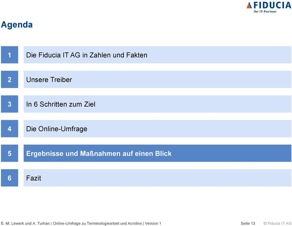 Maßnahmen auf einen Blick 6 Fazit E.-M. Lewark und A.