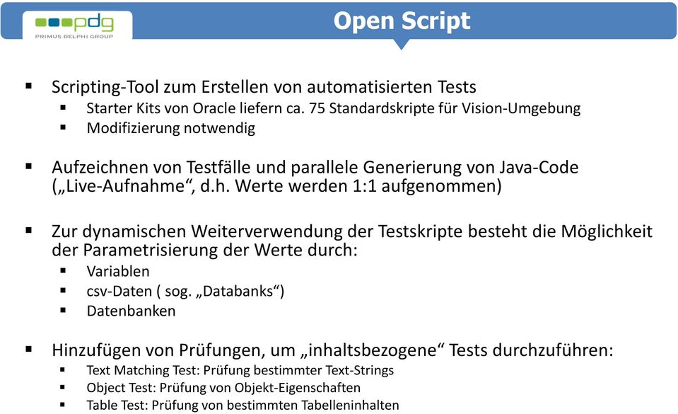 en von Testfälle und parallele Generierung von Java-Code ( Live-Aufnahm