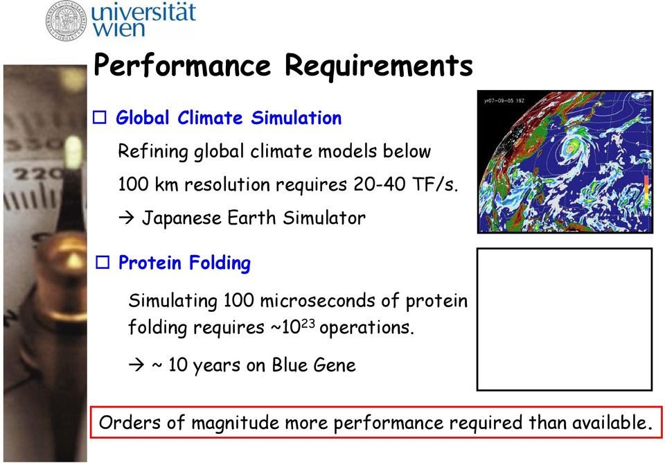 Japanese Earth Simulator Protein Folding Simulating 100 microseconds of protein