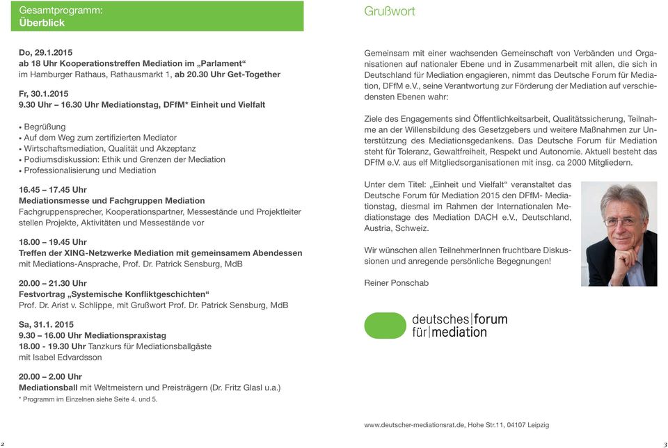 Professionalisierung und Mediation 16.45 17.