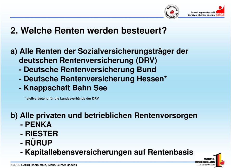 Rentenversicherung Bund - Deutsche Rentenversicherung Hessen* - Knappschaft Bahn See *