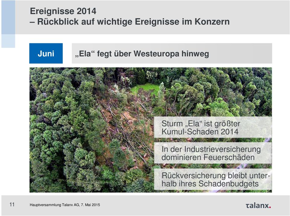 Kumul-Schaden 2014 In der Industrieversicherung dominieren