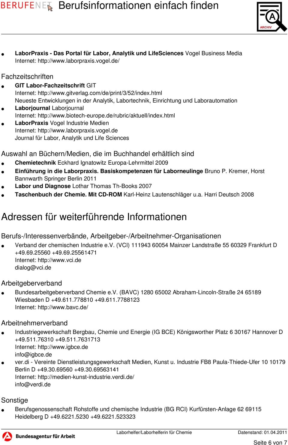 de/rubric/aktuell/index.html LaborPraxis Vogel Industrie Medien Internet: http://www.laborpraxis.vogel.