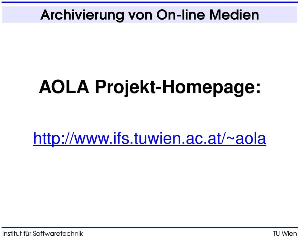 Projekt-Homepage: