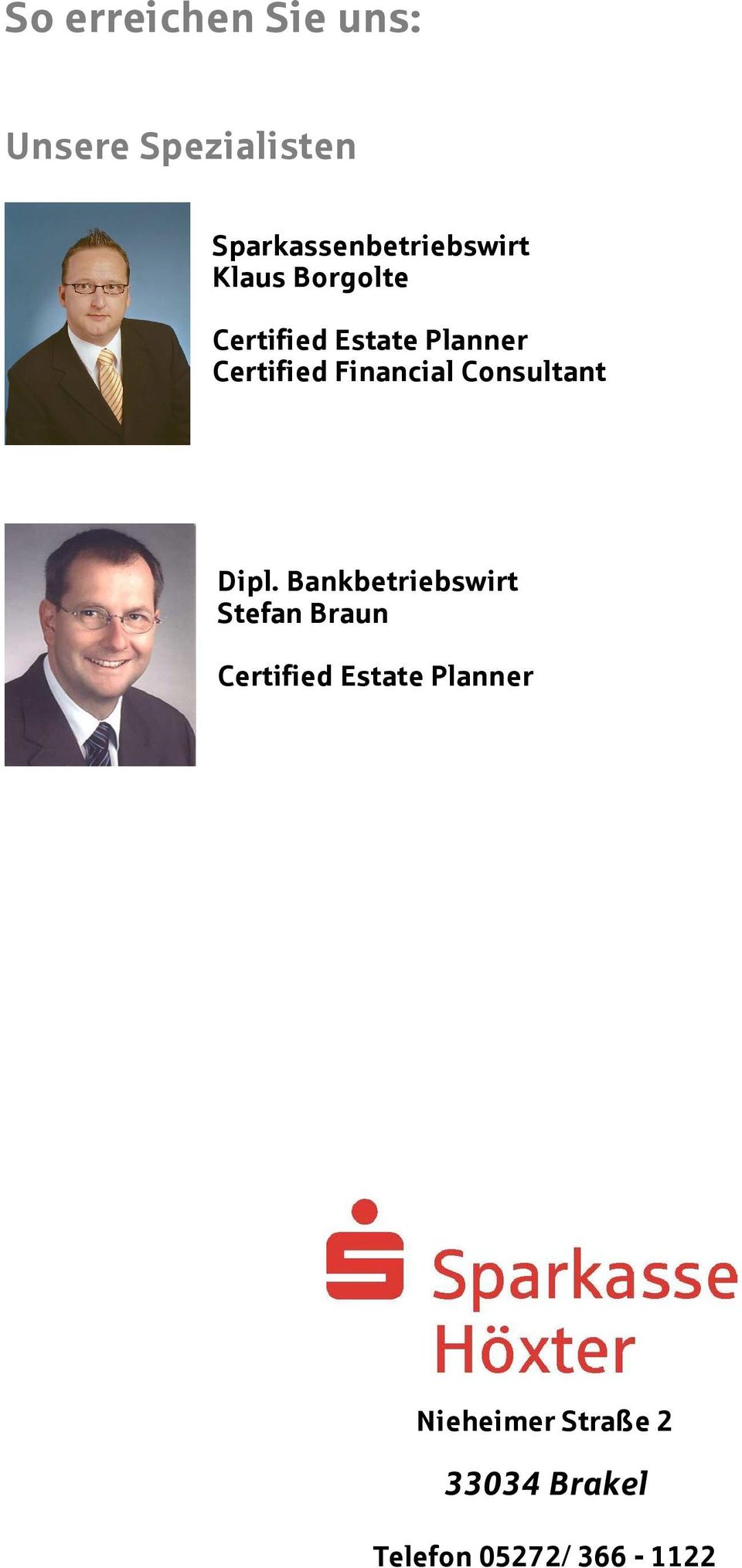 Certified Financial Consultant Dipl.