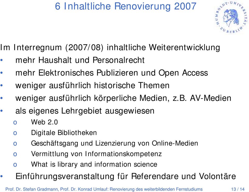 AV-Medien als eigenes Lehrgebiet ausgewiesen Web 2.