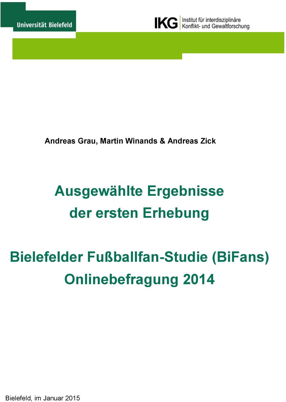 Erhebung Bielefelder Fußballfan-Studie