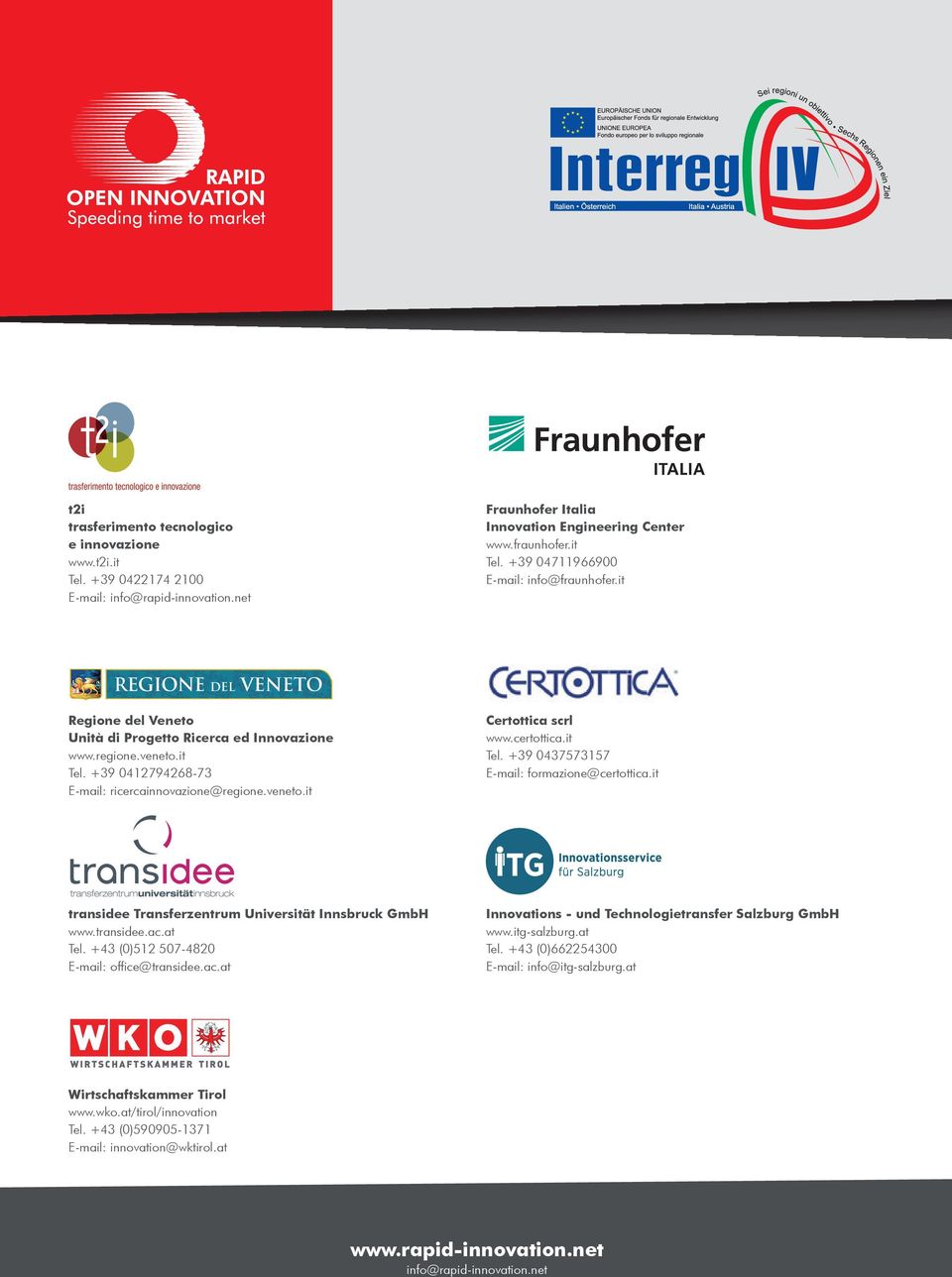 it transidee Transferzentrum Universität Innsbruck GmbH www.transidee.ac.at Tel. +43 (0)512 507-4820 E-mail: office@transidee.ac.at Innovations - und Technologietransfer Salzburg GmbH www.