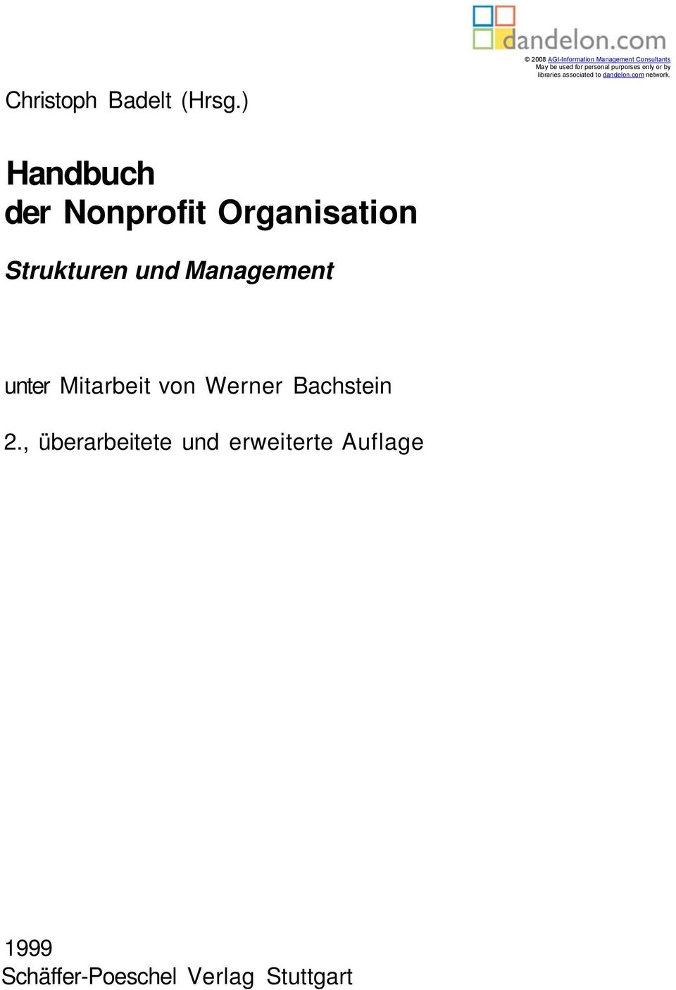 Handbuch Der Nonprofit Organisation Pdf Kostenfreier Download