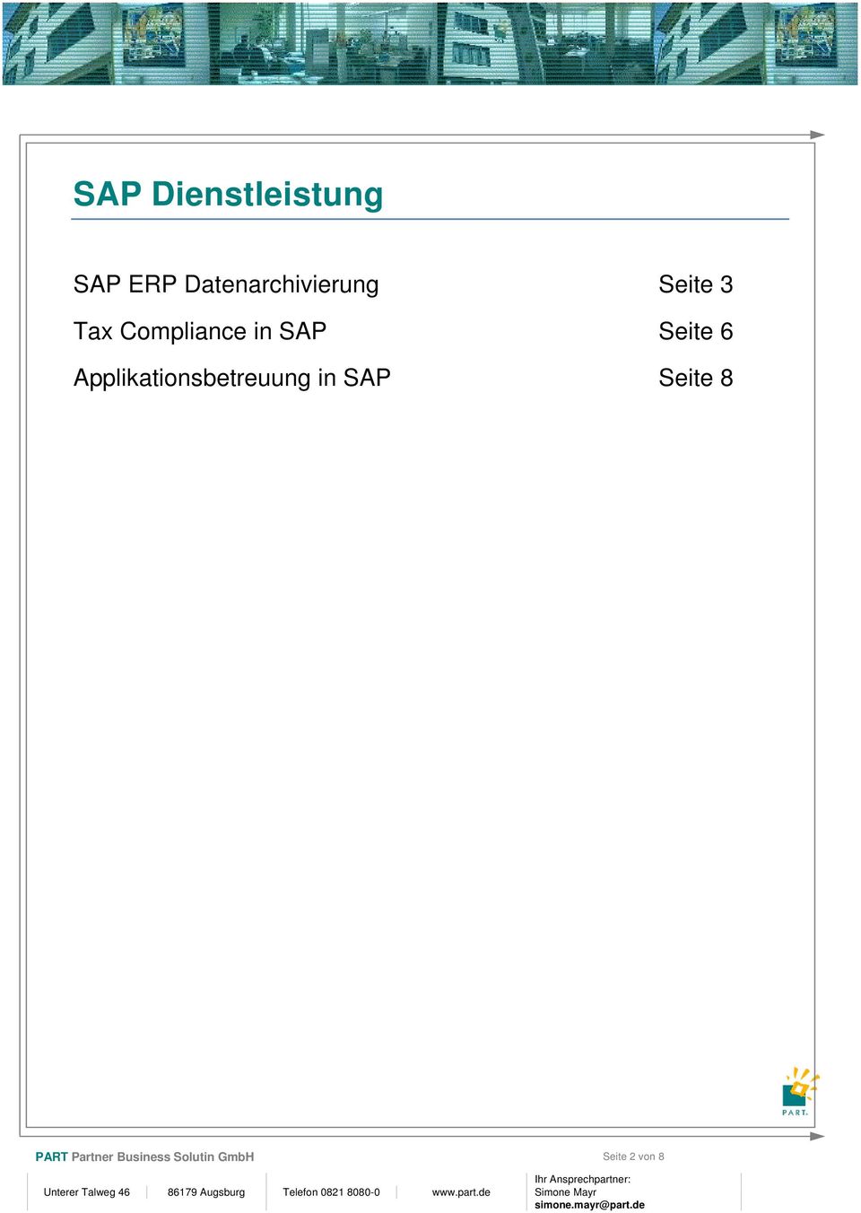 in SAP Seite 6 Applikationsbetreuung in