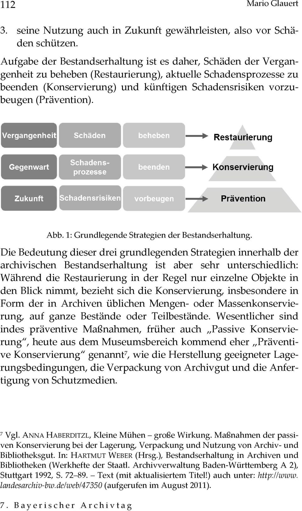 (Prävention). Abb. 1: Grundlegende Strategien der Bestandserhaltung.