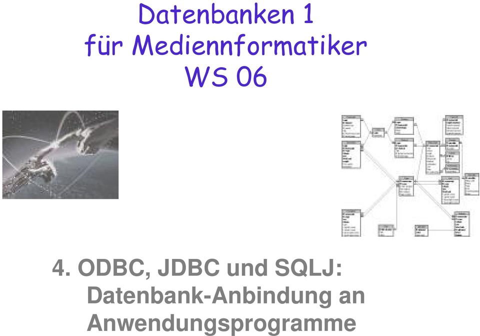 ODBC, JDBC und SQLJ: