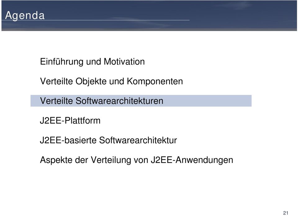 Softwarearchitekturen J2EE-Plattform