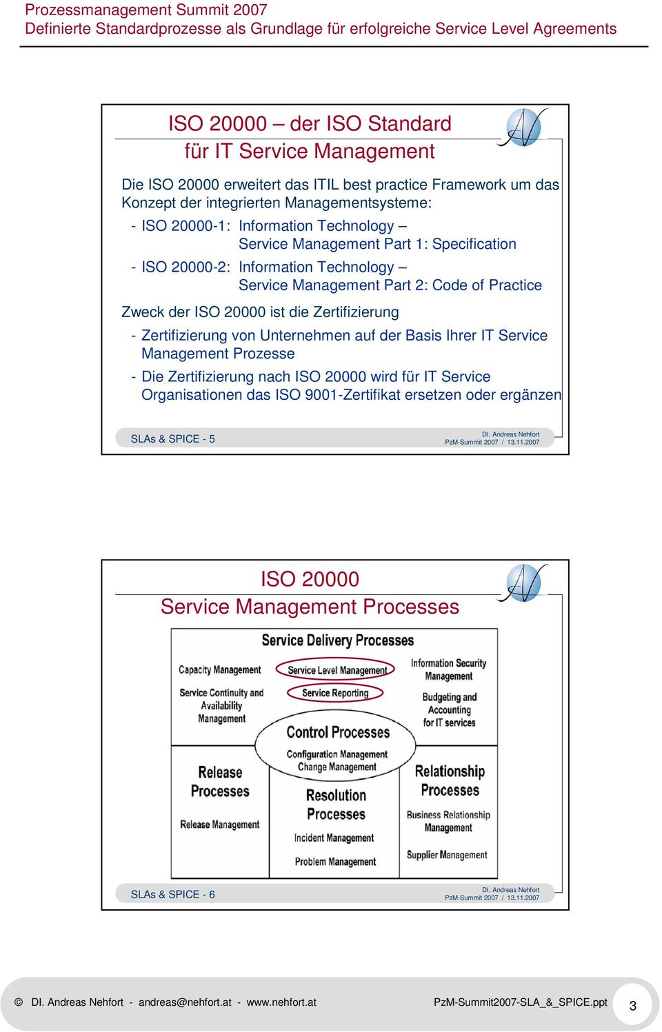 Zertifizierung - Zertifizierung von Unternehmen auf der Basis Ihrer IT Service Management Prozesse - Die Zertifizierung nach ISO 20000 wird für IT Service Organisationen das ISO