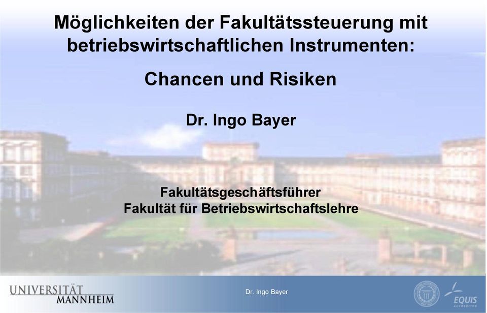 Chancen und Risiken