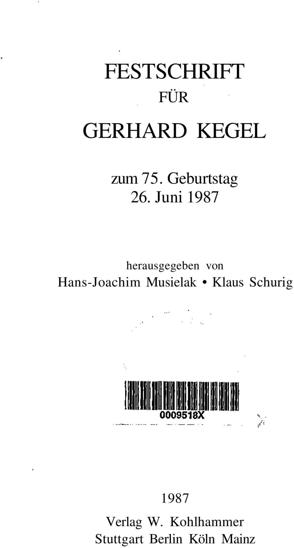 Juni 1987 herausgegeben von Hans-Joachim