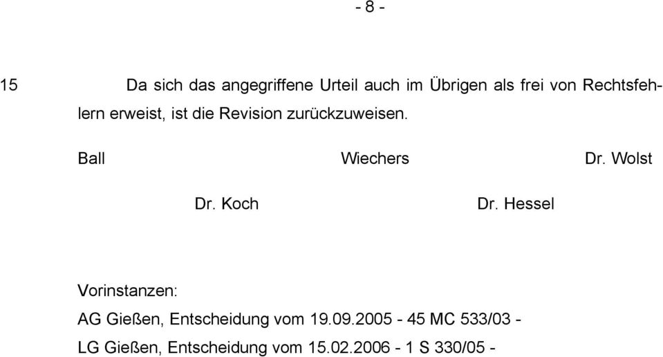 Ball Wiechers Dr. Wolst Dr. Koch Dr.