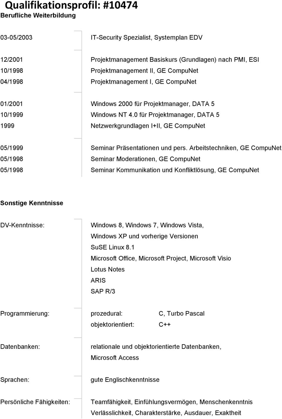 0 für Projektmanager, DATA 5 1999 Netzwerkgrundlagen I+II, GE CompuNet 05/1999 Seminar Präsentationen und pers.