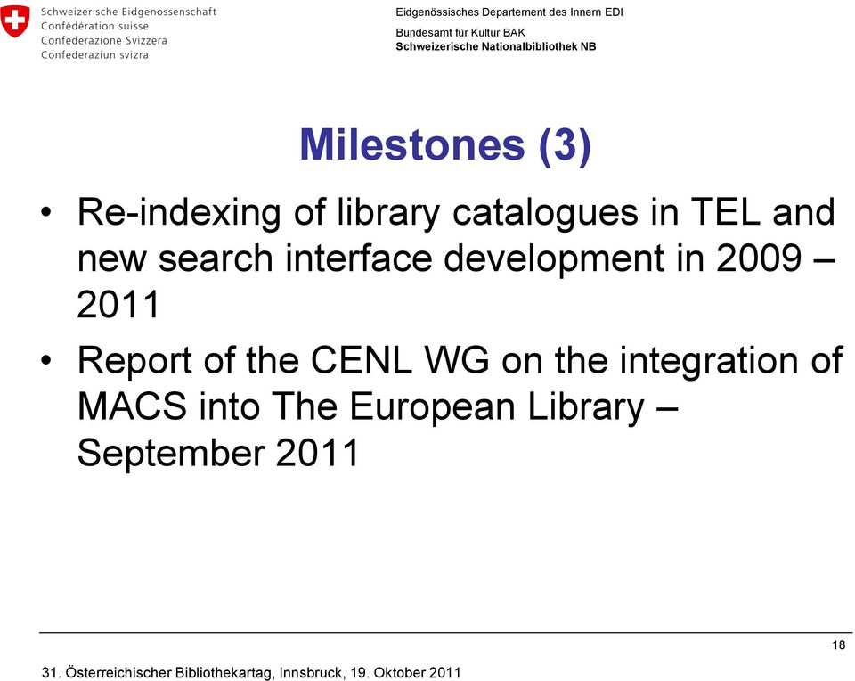 2009 2011 Report of the CENL WG on the