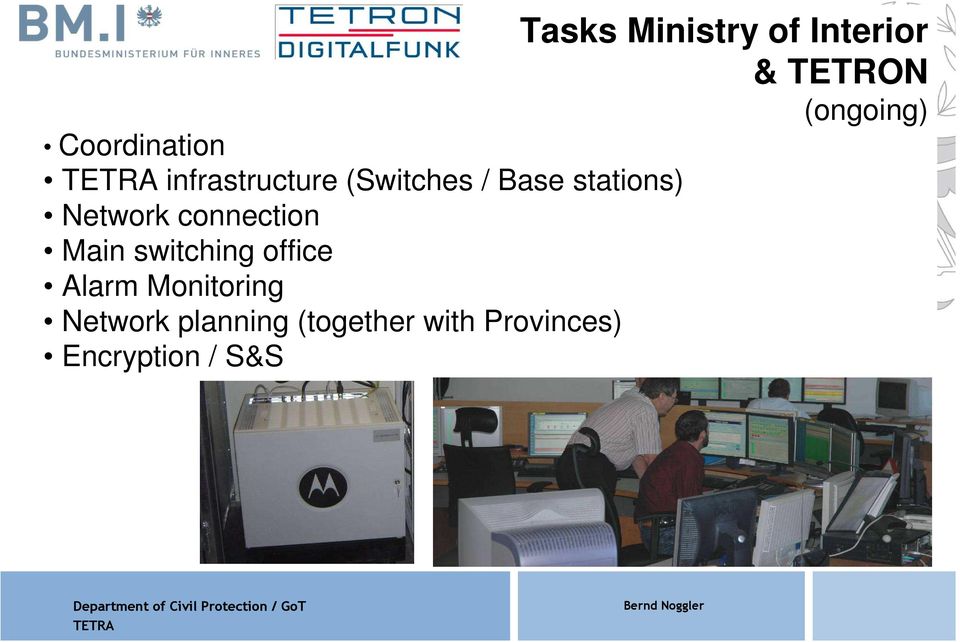 Monitoring Network planning (together with Provinces)