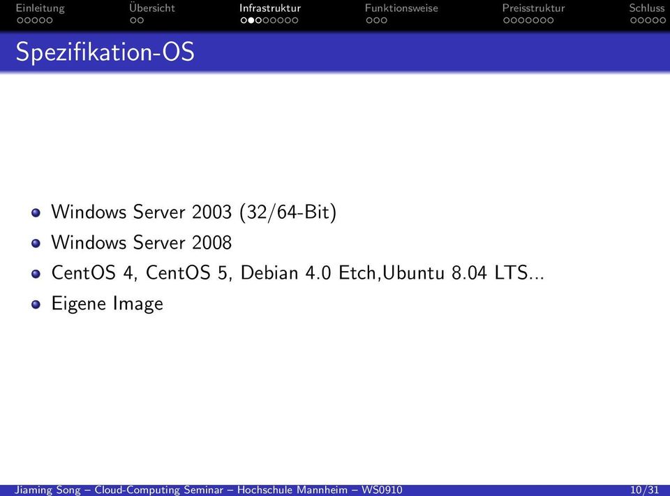 . Spezifikation-OS Windows Server 2003 (32/64-Bit)