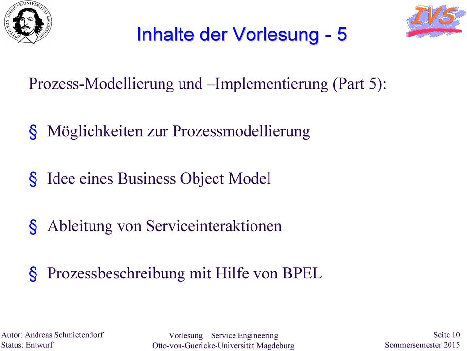 Prozessmodellierung Idee eines Business Object Model