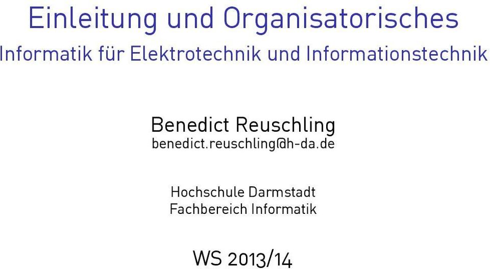 Benedict Reuschling benedict.