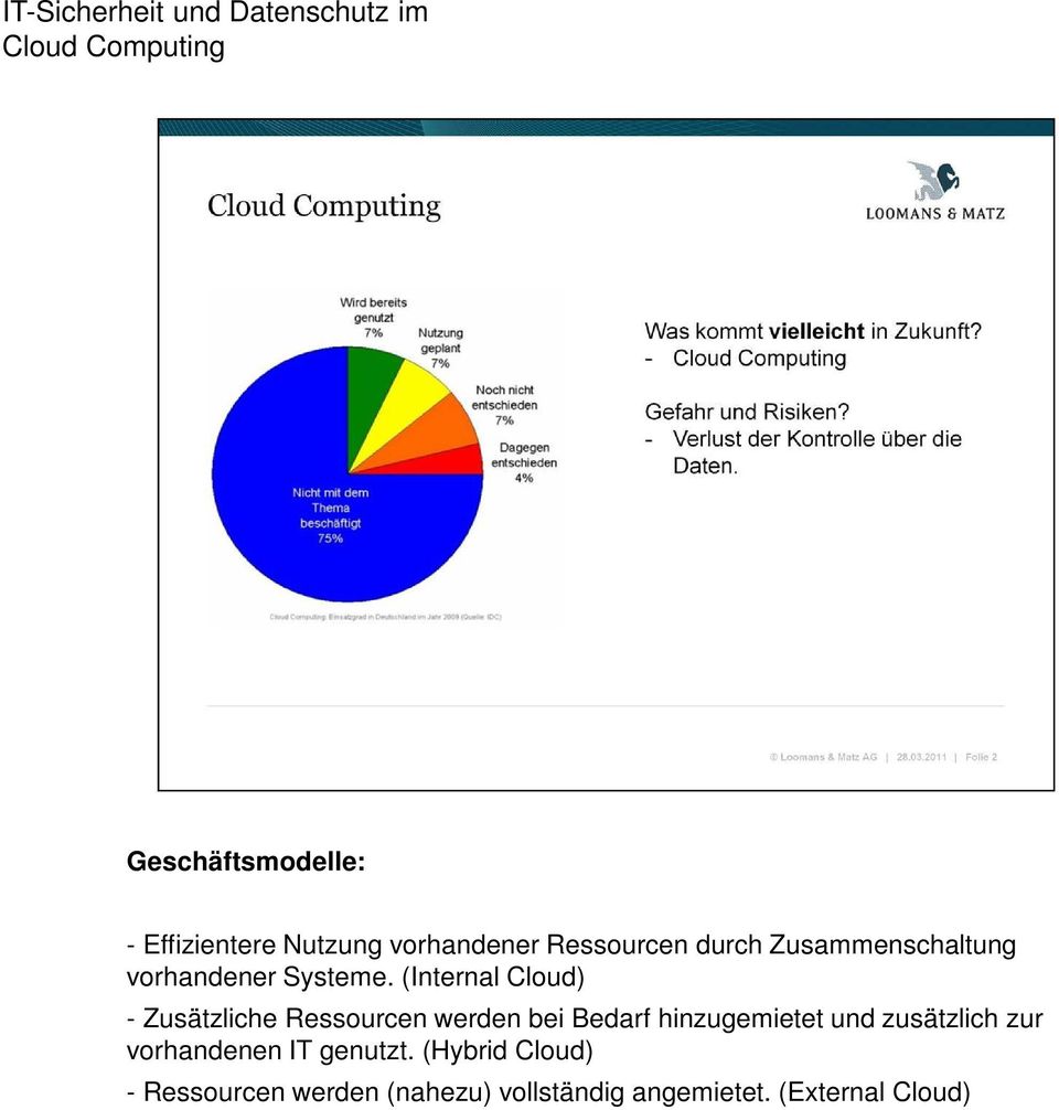 (Internal Cloud) - Zusätzliche Ressourcen werden bei Bedarf hinzugemietet und