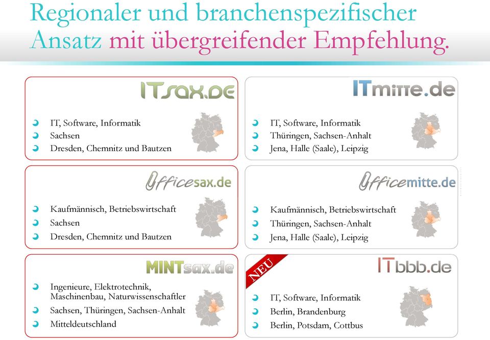 Leipzig Kaufmännisch, Betriebswirtschaft Sachsen Dresden, Chemnitz und Bautzen Kaufmännisch, Betriebswirtschaft Thüringen, Sachsen-Anhalt