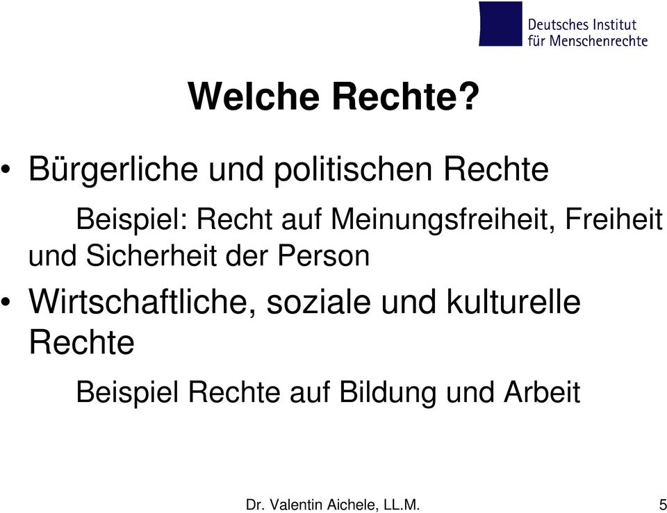 Meinungsfreiheit, Freiheit und Sicherheit der Person