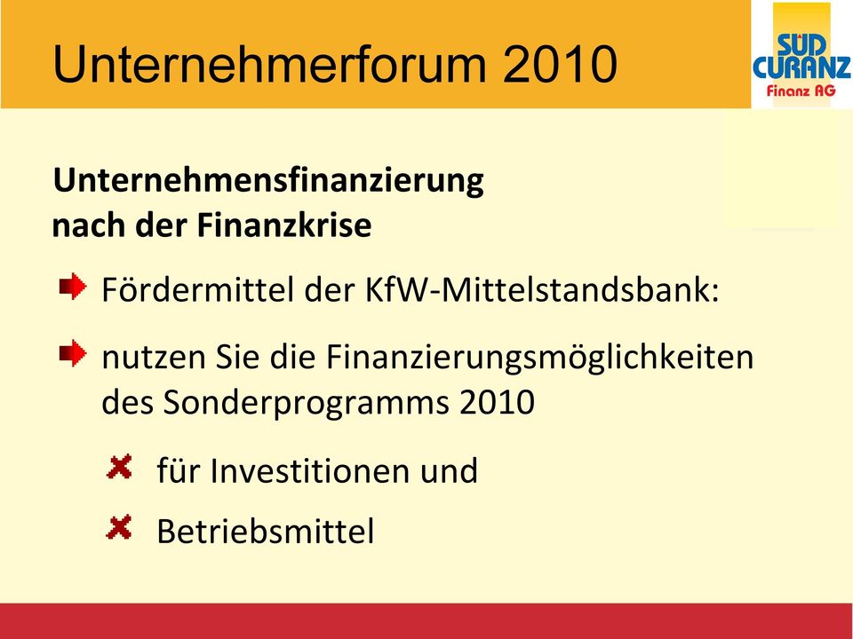 KfW-Mittelstandsbank: nutzen Sie die