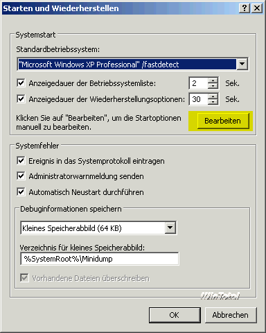 Einfach in die Boot.ini Klick aufs Bild zum Vergrößern Im Abschnitt "operating systems" trägt man das Ziel des neuen Windows NT/2000/XP gemäß den zuvor bei 1.